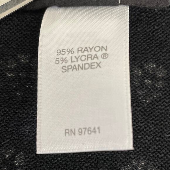 J. Jill Cardigan Womens XS Petite Wearever Collection Open Front Black Geometric - Picture 5 of 12